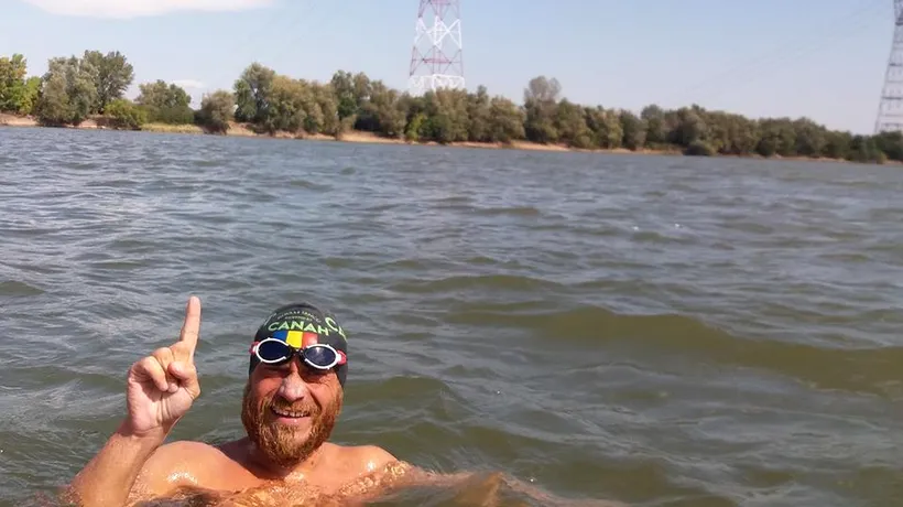 Nou record mondial. Cum a străbătut Dunărea înot bibliotecarul Avram Iancu. Înot de 89 de zile, este a 89-a zi, a 89-a dimineață. VIDEO