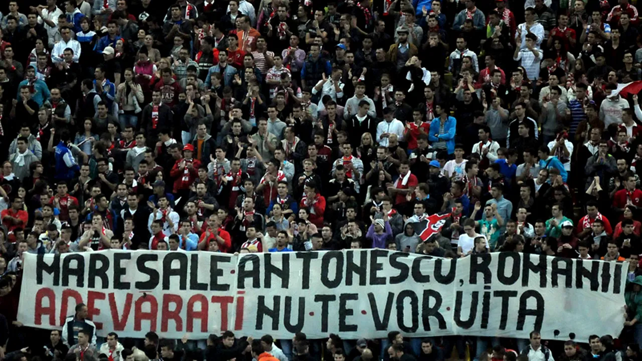 BĂTAIE în tribune, la meciul DINAMO-RAPID