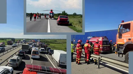 Planul ROȘU de Intervenție a fost activat după un accident teribil pe Autostrada București-Pitești. Un copil a murit