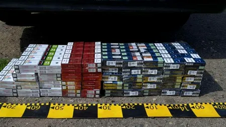Țigări de proveniență duty-free, capturate la Sighetu Marmației. Polițiștii au tras focuri de arma, iar traficanții au abandonat marfa fugind în Ucraina!