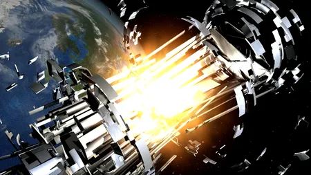 Experții privesc cu groază cum doi sateliți  sunt pe punctul de a se ciocni. Un satelit sovietic și un corp de rachetă chinez aruncat au șansa să se ciocnească în spațiu joi