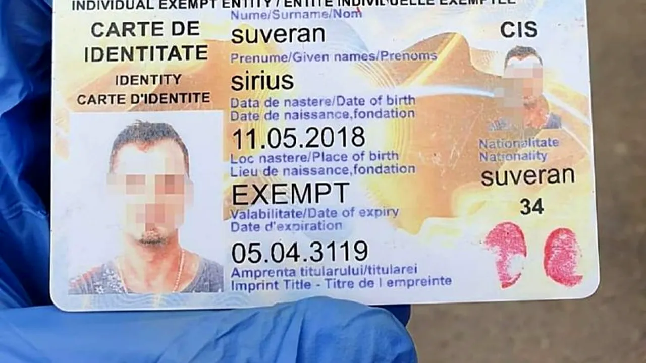 BIZAR. Un bărbat s-a legitimat cu un document intitulat „ENTITATEA SUVERANĂ INDIVIDUALĂ EXEMPT”. Reacția Jandarmeriei