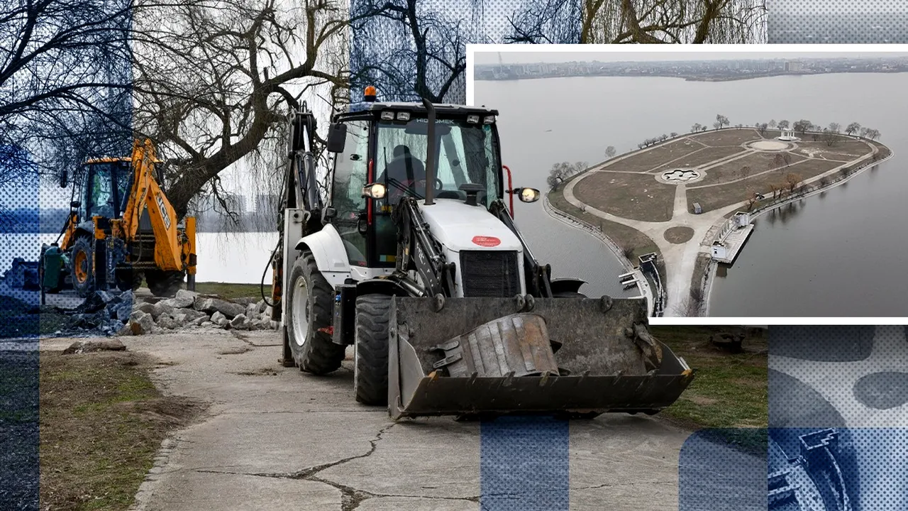 Insula Lacul Morii a intrat în REABILITARE. Valoarea lucrărilor ajunge la aproape 60 de milioane de lei