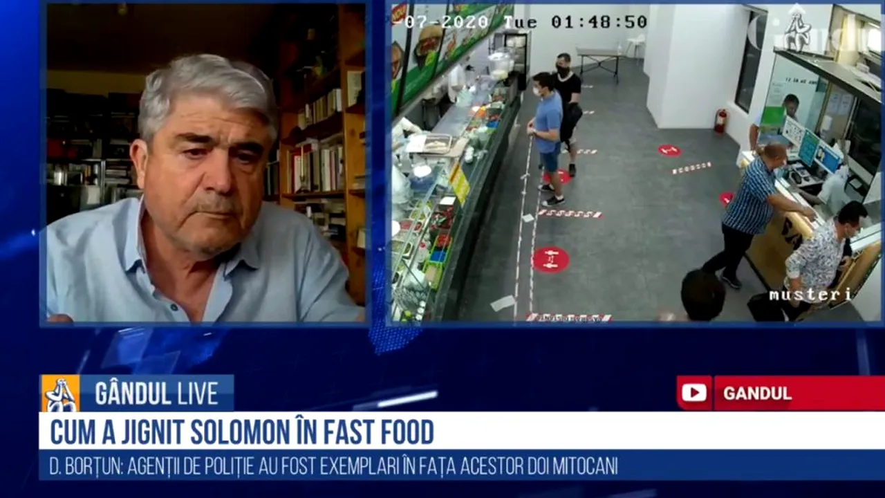 GÂNDUL LIVE. Profesorul Dumitru Borțun, despre pesediștii care au jignit casierii și polițiștii la șaormeria din Centrul Vechi: „Acești oameni sunt atât de reduși... Au manifestat sămânța de naționalism primitiv” (VIDEO)