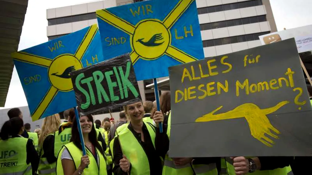 GREVA LUFTHANSA. Două treimi dintre cursele aeriene ale companiei germane vor fi ANULATE vineri