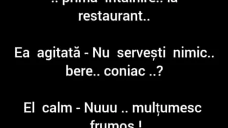 BANCUL ZILEI | Prima întâlnire, la restaurant