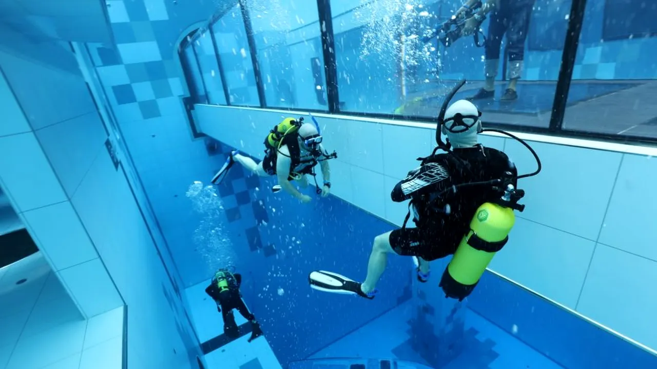 Cea mai adâncă piscină din lume, inaugurată în Polonia! Cine face scufundări la 45,5 metri – Galerie FOTO și VIDEO