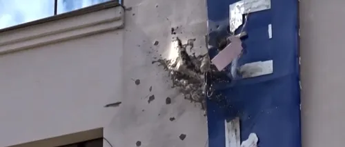 Atac cu un lansator de rachete la sediul unei televiziuni din Ucraina. Care este motivul - VIDEO 