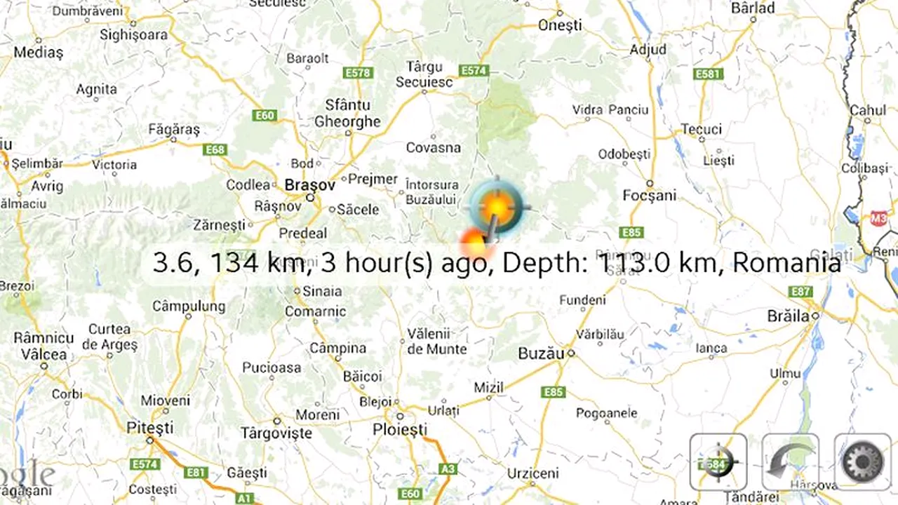 Cutremure în Vrancea, noaptea trecută