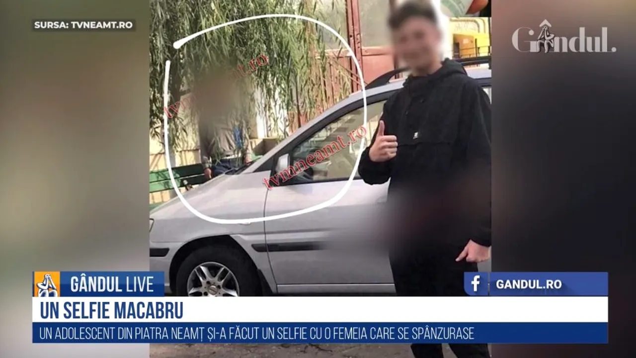 Cinism fără margini: Un tânăr și-a făcut selfie cu o femeie care s-a spânzurat lângă un bloc