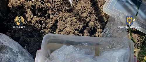 Comoara din bătătură. DIICOT a dezgropat paisprezece kilograme de COCAINĂ dintr-o curte din Mihăilești, Giurgiu