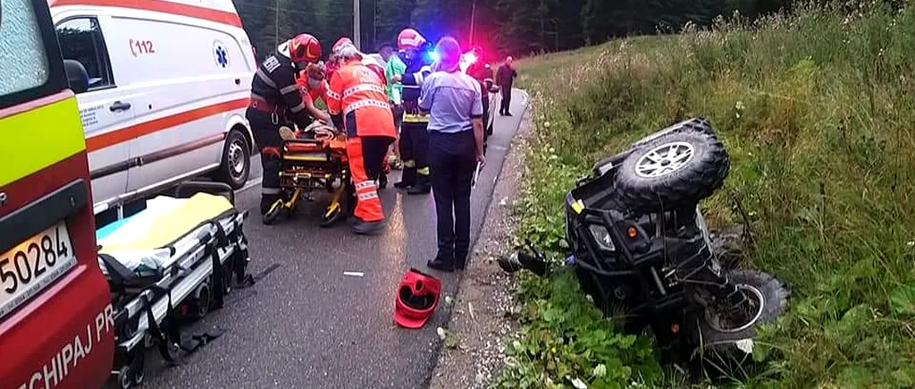 Un tânăr de 20 de ani A MURIT după ce s-a răsturnat cu un ATV, într-o localitate din Prahova