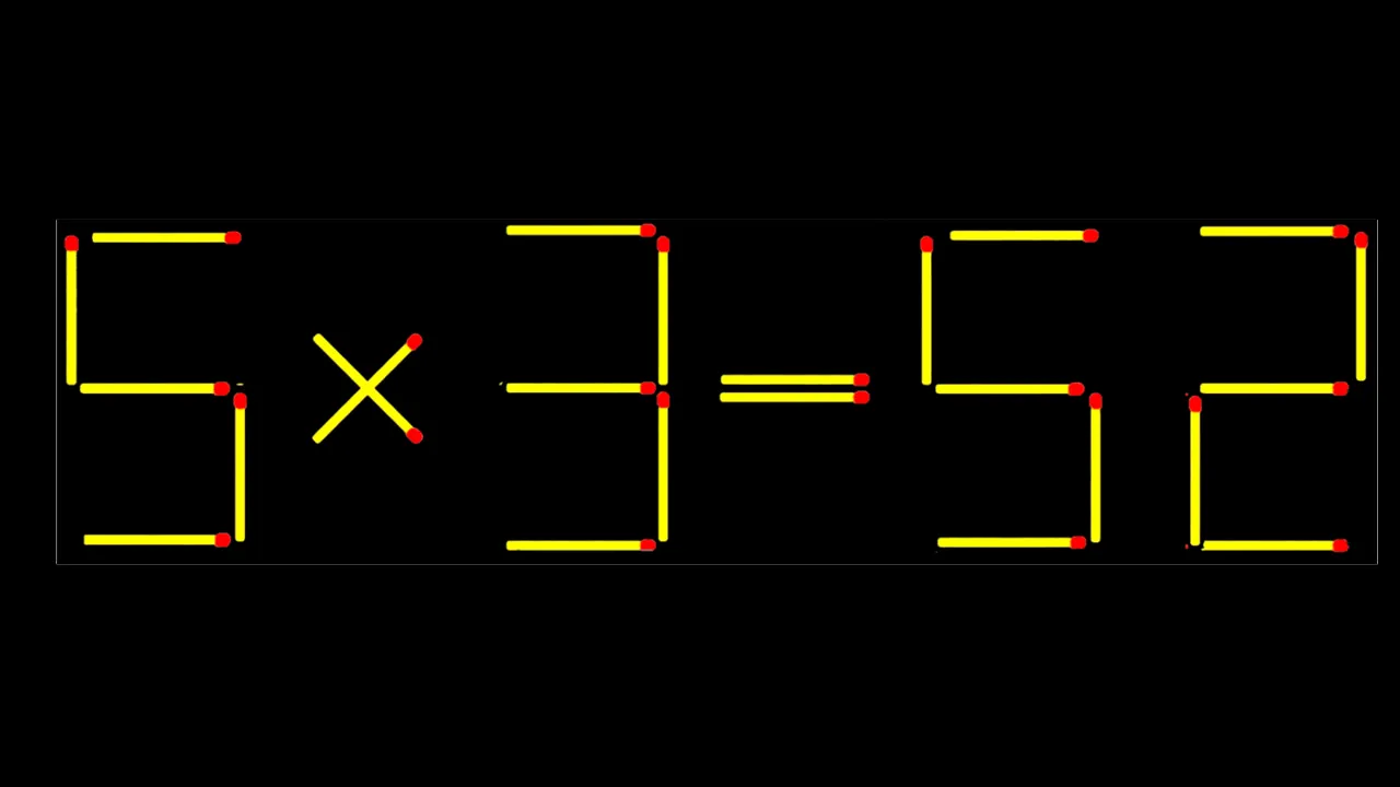 Test IQ exclusiv pentru genii | Corectați 5 x 3 = 52, mutând un singur băț de chibrit! Orice e posibil!