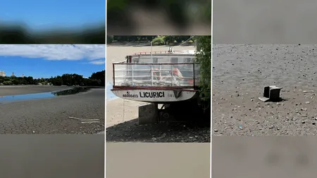 Imagini cu Lacul Herăstrău, după ce a fost secat, filmat din avion și de la firul ierbii. Cum va fi reconfigurat Parcul Regele Mihai I