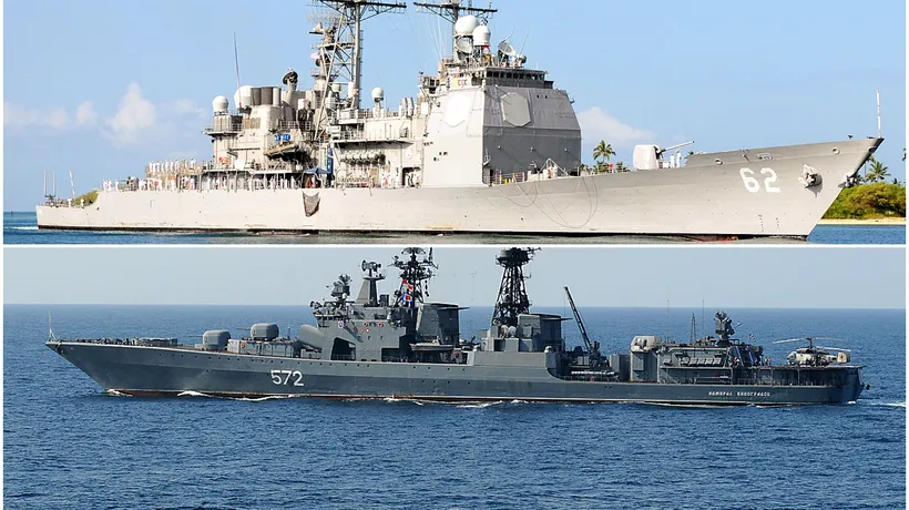 Un distrugător rus a fost la un pas să se ciocnească cu o navă de război americană în Pacific