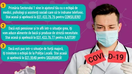APEL LA SOLIDARITATE. Primăria Sectorului 1: 