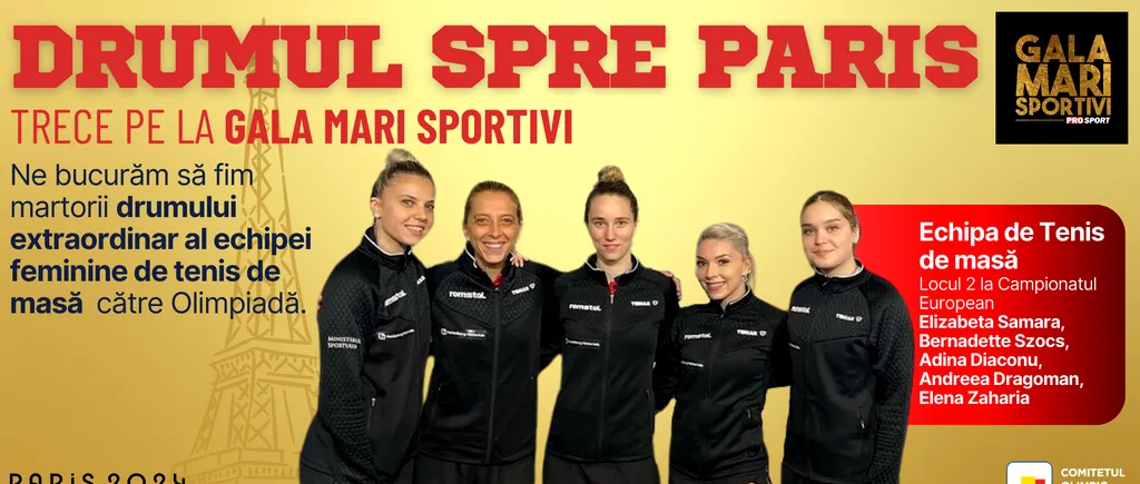 Echipa feminină de tenis de masă a României, premiată la Gala Mari Sportivi! „Tot Germania vrem să batem și în finalele următoare”