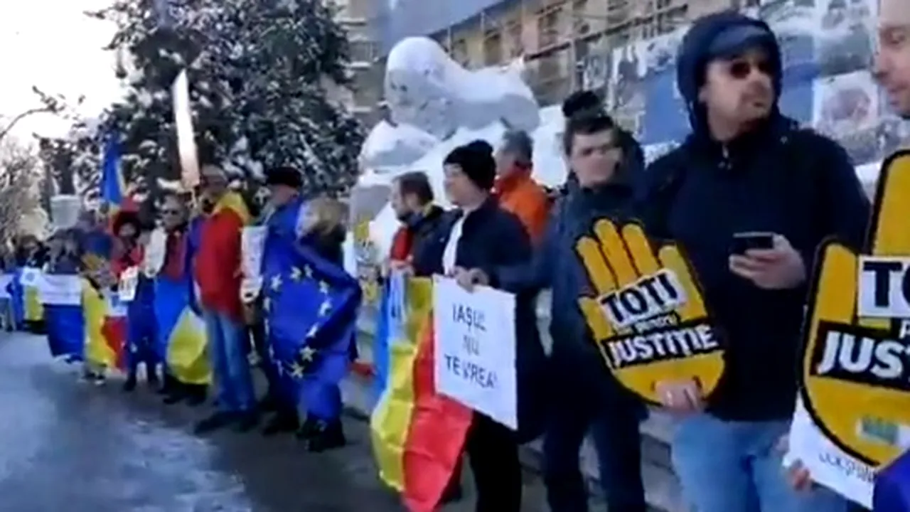 Lanț uman la Universitatea 