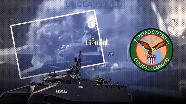 Momentul în care cea mai nouă navă de război a Iranului este lovită de SUA. Nu au trecut decât 3 săptămâni de când Teheranul a prezentat Sayyad-3G, racheta de apărare aeriană navală cu lansare verticală