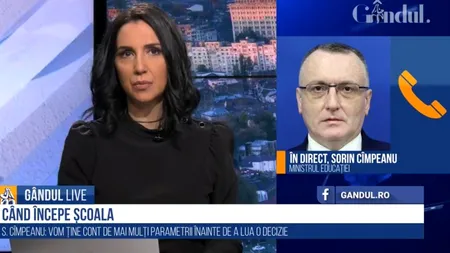 GÂNDUL LIVE. Sorin Câmpeanu a făcut anunțul! „Vom lua o decizie majoră în 15 ianuarie / Ne dorim ca școala să revină în format clasic în Semestrul II, care începe în 8 februarie”