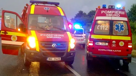 Șase răniți într-un accident pe DN 1 A, după ce șoferul unui microbuz a pierdut controlul mașinii