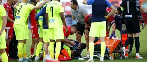 Atac criminal în meciul Dinamo – Poli Iași, 1-0. Josue Homawoo l-a trimis pe Luca Mihai la spital. Poliția a fost sesizată
