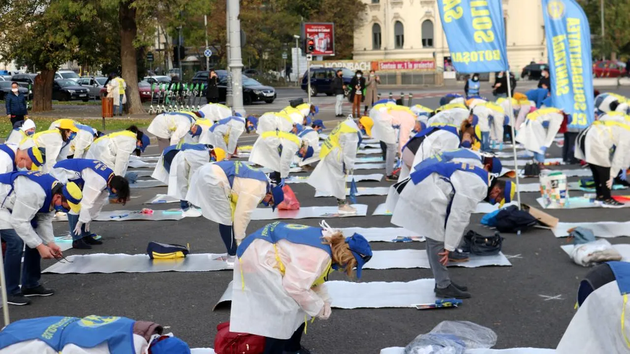 Federația Solidaritatea Sanitară se mută în stradă. Încă un protest în Capitală împotriva Guvernului Cîțu!