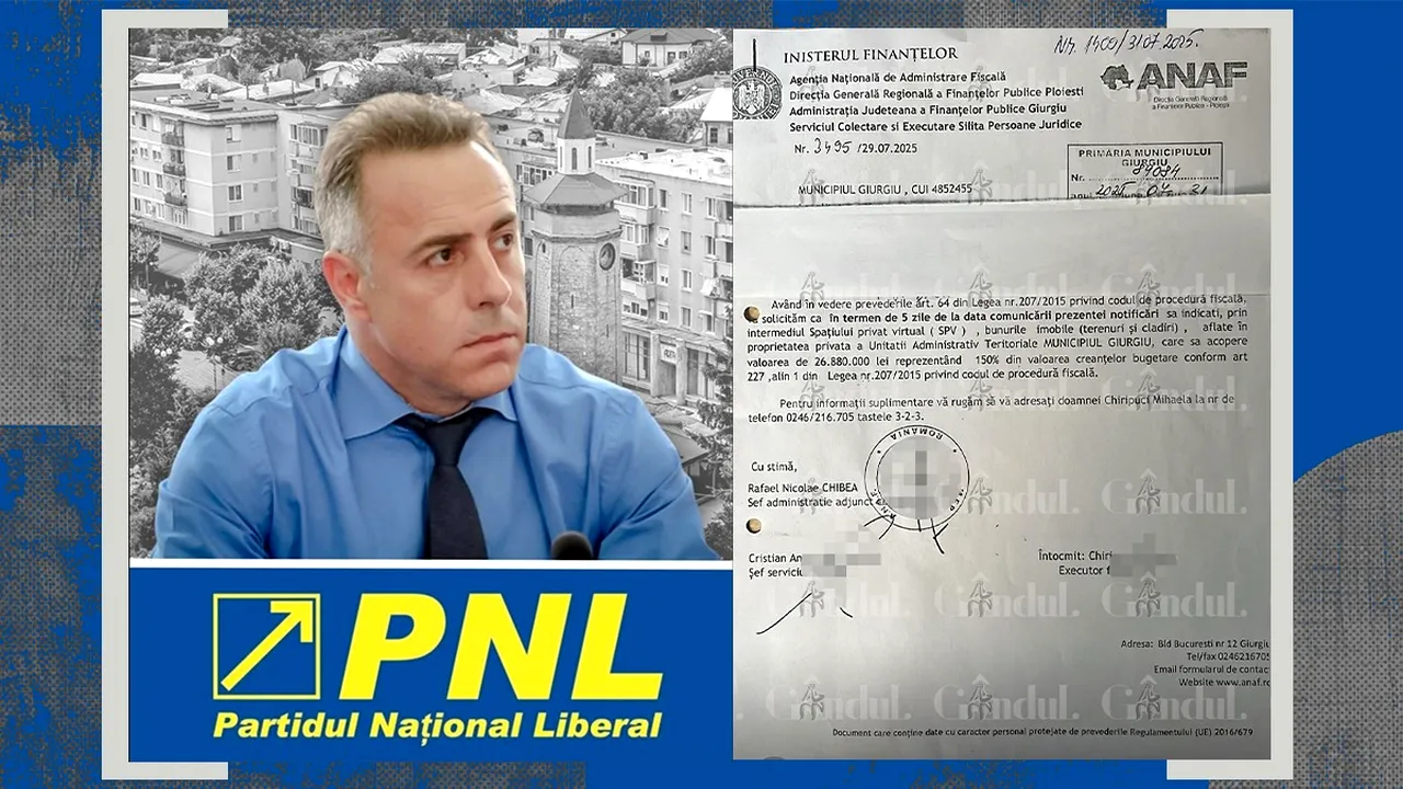 ANAF execută Primăria liberală Giurgiu pentru o DATORIE de aproape 27 de milioane de lei. Agenția a trecut deja la inventarierea bunurilor!