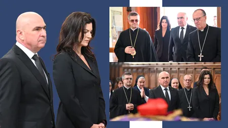 Ilie Bolojan, pentru prima oară alături de Ioana, partenera sa de viață, la un eveniment oficial. Slujba funerară a Cardinalului Mureşan