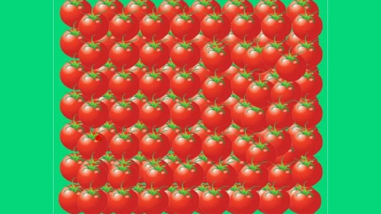 TEST IQ | Găsiți mărul ascuns printre roșii, în cel mult 13 secunde!