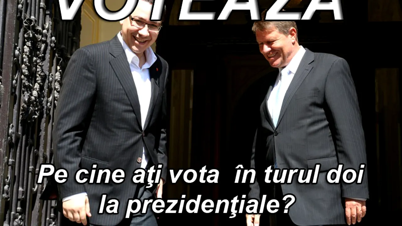 SONDAJ: Pe cine ați vota  în turul doi la prezidențiale?