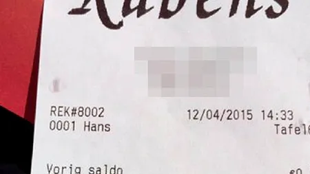 Exces de zel sau meschinărie: ce apare pe această notă de plată. „E un gest foarte urât, nu am auzit ca vreun restaurant să mai facă așa ceva