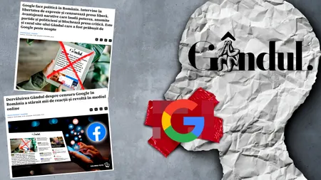 Dezvăluirile Gândul despre Google au fost cenzurate de... Google. Materialele nu au fost preluate de Discover și au ajuns la dumneavoastră doar din site, WhatsApp sau Facebook. Publicăm cifrele interne