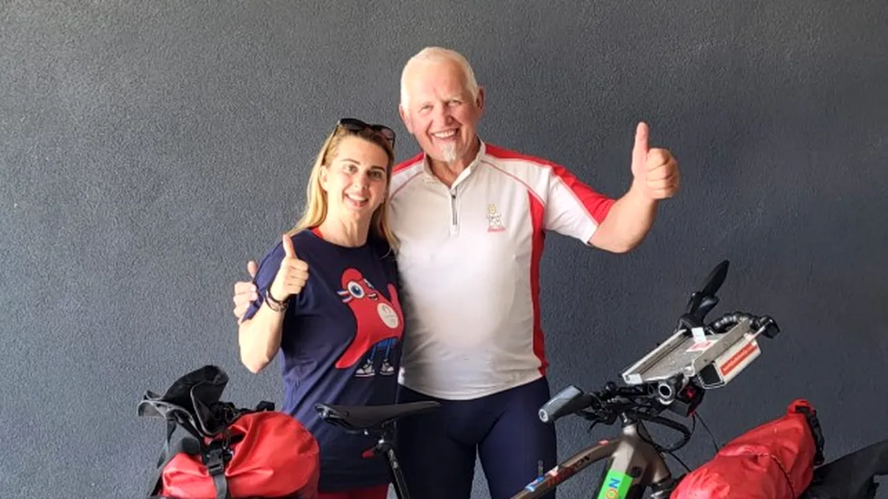 Austriacul Franz Kofler, cu bicicleta în România pentru a se antrena alături de copiii antrenați de Alina Dumitru