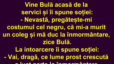 BANC | Bulă la înmormântare