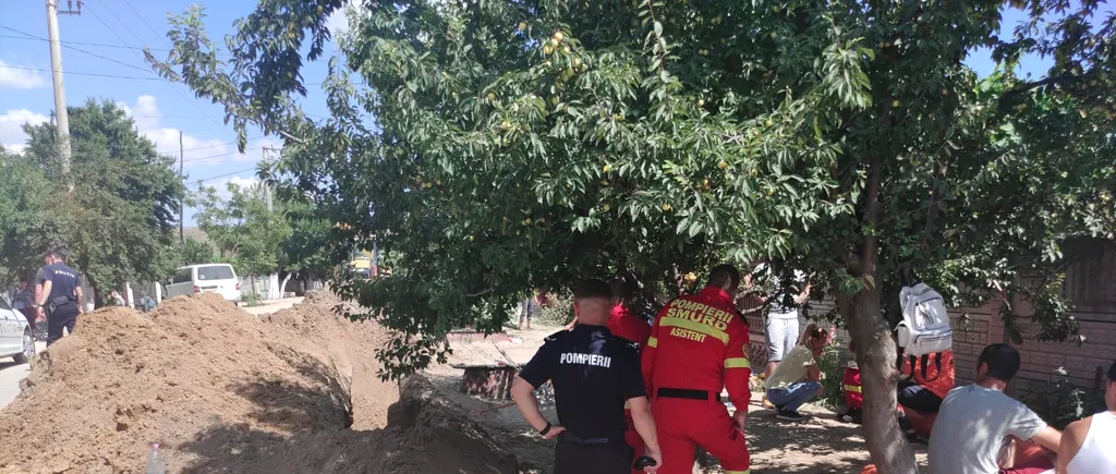 Un muncitor a murit după ce a fost acoperit de un mal de pământ, la o lucrare din Dolj (FOTO-VIDEO)