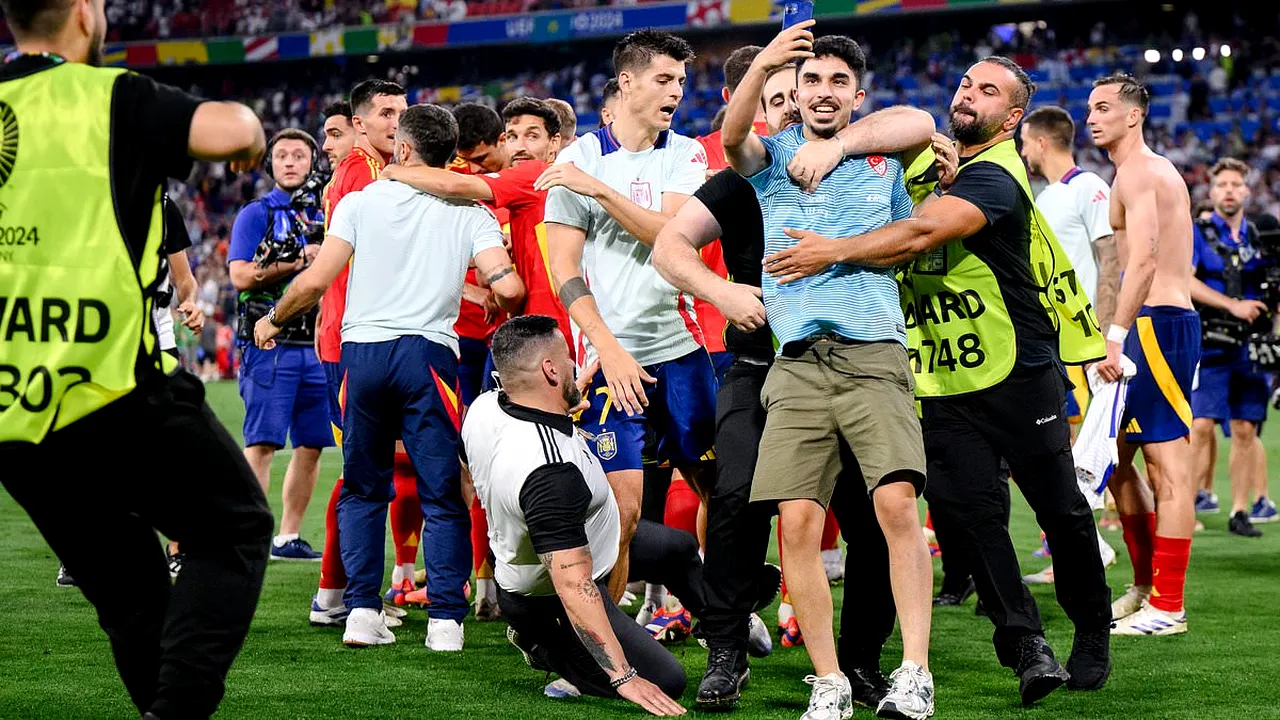 Alvaro MORATA a fost accidentat de un steward. Căpitanul naționalei de fotbal a Spaniei ar putea rata finala EURO