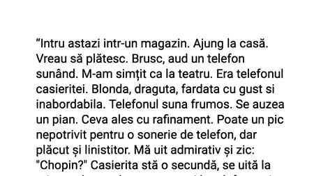 BANCUL de vineri | Clientul și casierița