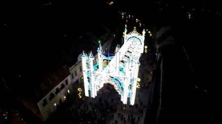 FOTO+ VIDEO. Premieră în România. Primul tunel cu leduri luminoase construit la Sibiu