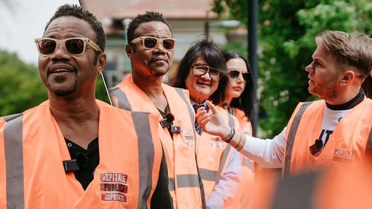 Actorul premiat cu Oscar, Cuba Gooding Jr., a venit în România pentru a vizita șantierul viitoarei Clinici de Psihiatrie Pediatrică de la Obregia