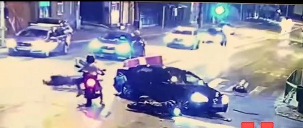 Doi motocicliști, RĂNIȚI de un șofer inconștient, lângă București. Bărbatul a ignorat complet regulile de circulație