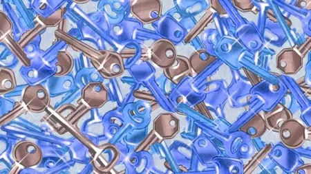 TEST IQ | Iluzie optică pentru genii. Doar 3% pot observa clopotul ascuns printre chei în 11 secunde