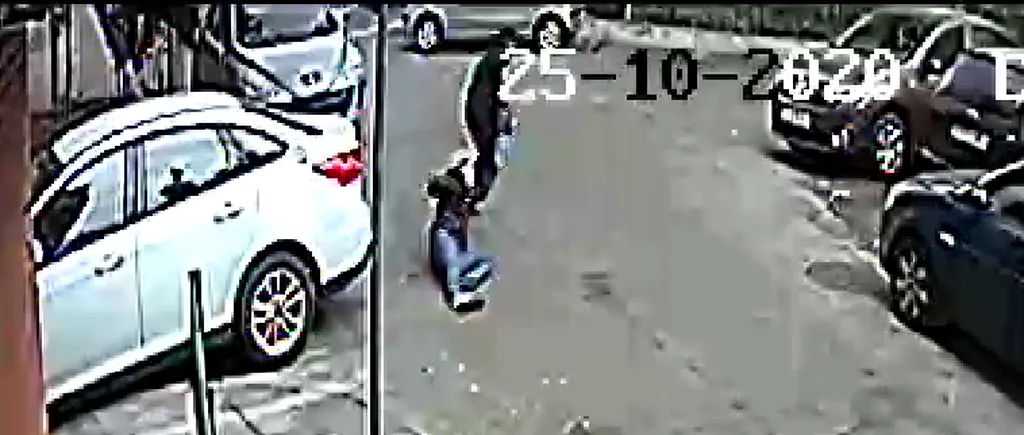 Jaf șocant pe o stradă din București. O bătrână aproape că a fost ucisă, pentru un leu și un telefon vechi (VIDEO)