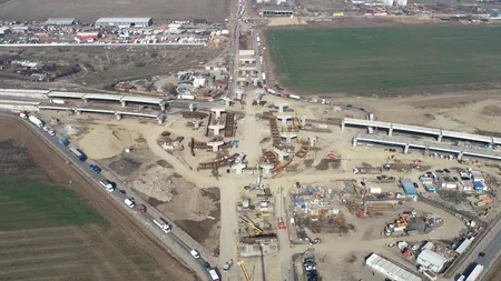 GALERIE FOTO | Cum arată acum cel mai mare și complex pasaj de pe Centura Capitalei. Șantierul este în grafic
