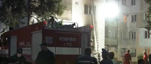 Incendiu puternic într-un bloc din nordul Capitalei. Locatarii au fost evacuați
