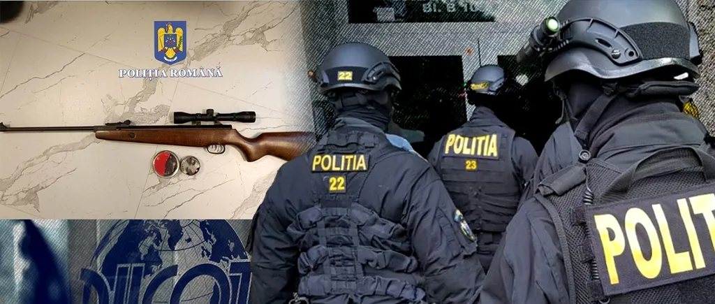 Un inculpat şi 65 de SUSPECȚI în cadrul Operaţiunii Ghost Guns. Anchetatorii au găsit arme letale și neletale, muniție și câini de luptă răniţi