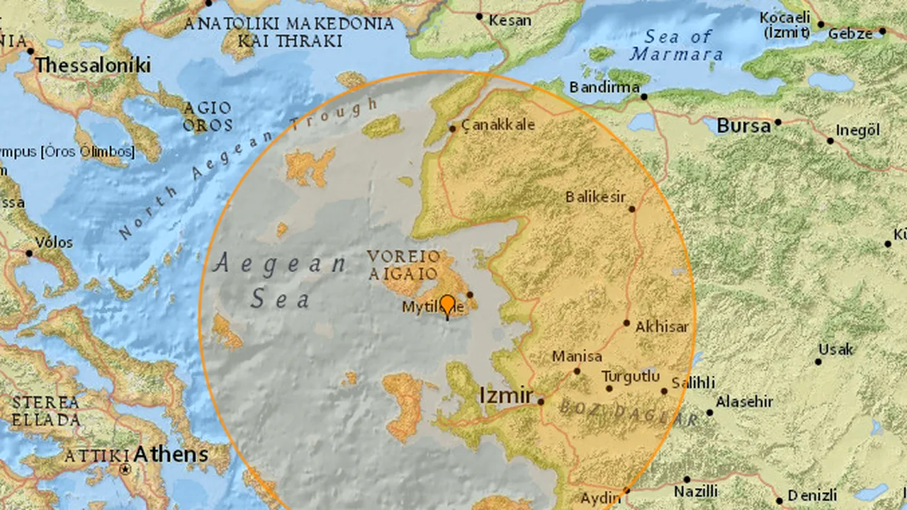 Cutremur de 6,3 grade în Marea Egee, resimțit în Grecia și Turcia