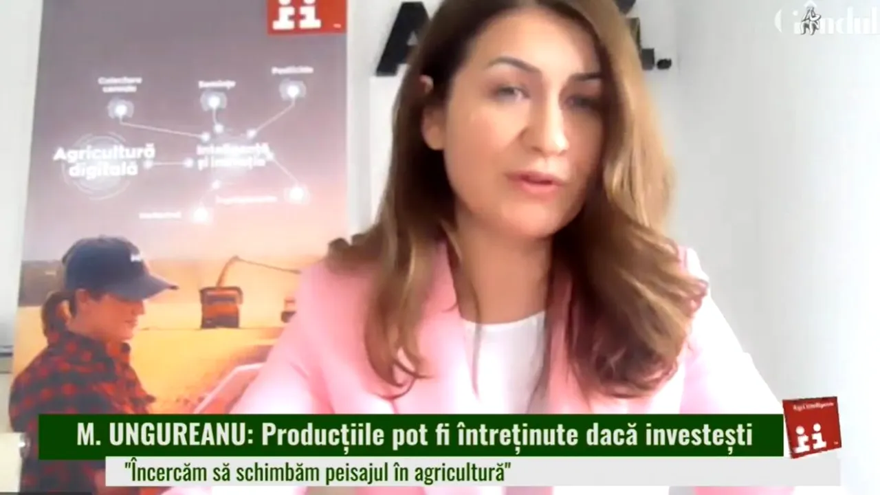 Conferința digitală „Go Agro”. Monalisa Ungureanu, Agrii România: „Încercăm să contribuim la schimbarea peisajului în agricultură”