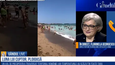 Gândul LIVE. Florinela Georgescu  (ANM): „De joi vom avea din nou peste 30 de grade Celsius / Mulți ne-am bucurat de această răcorire”
