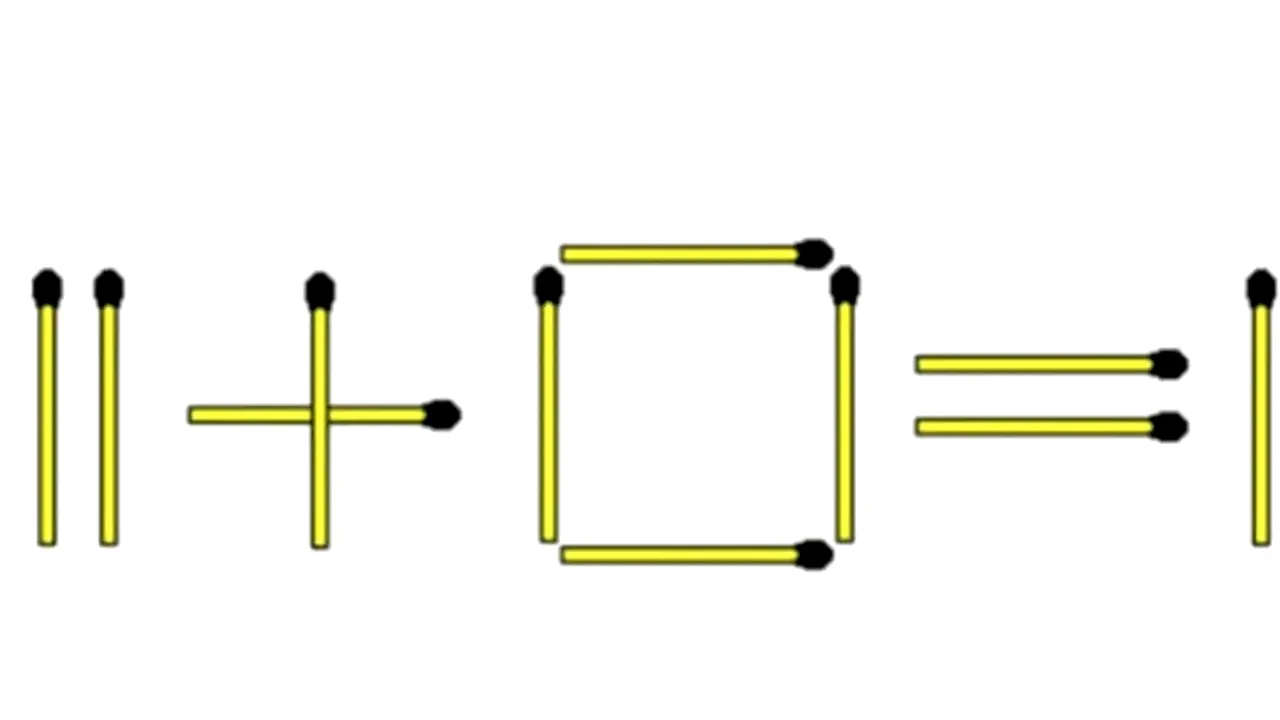 TEST de inteligență | Mută un băț de chibrit pentru ca ecuația 11+0=1 să fie corectă